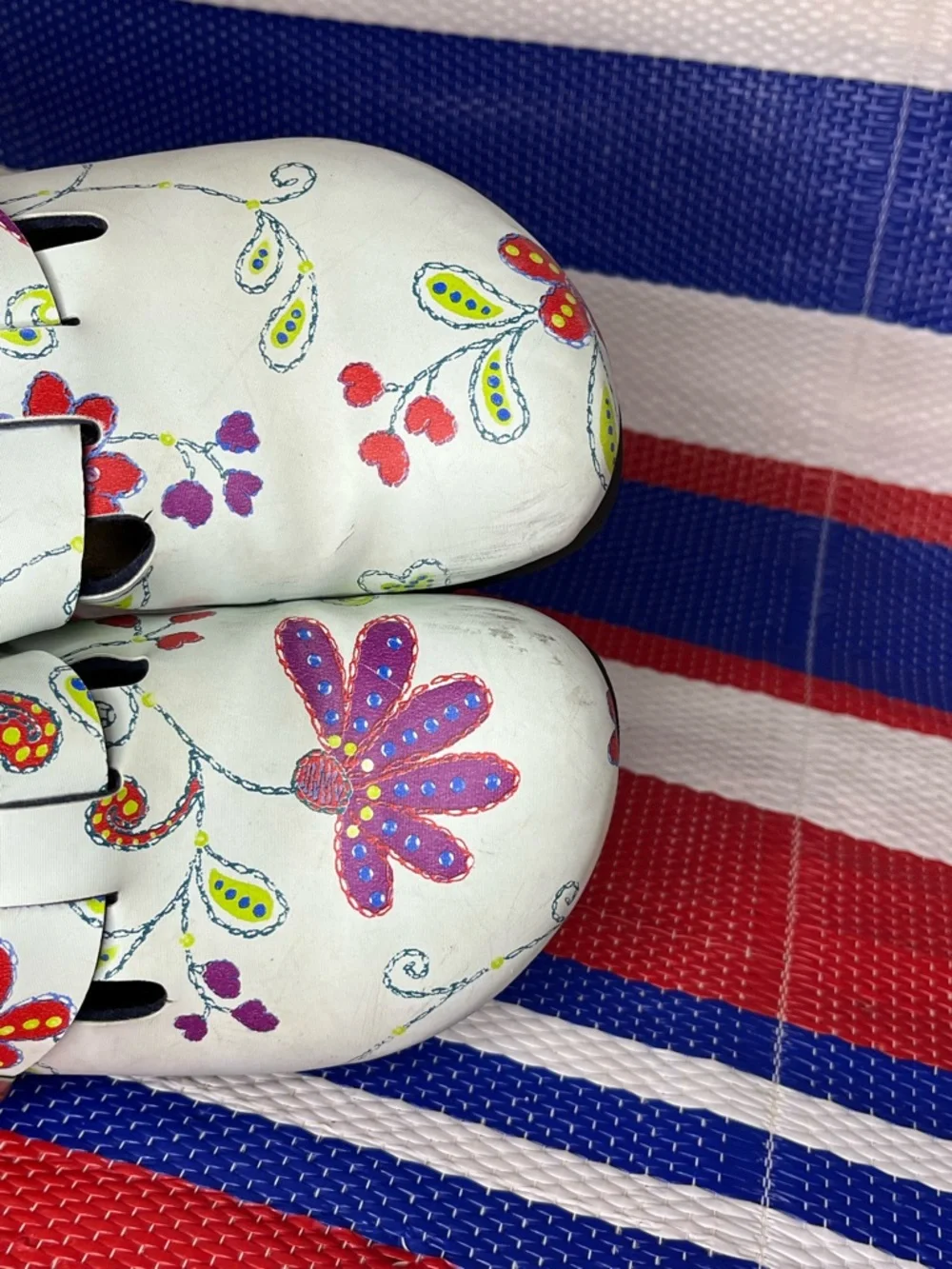 Floral Birkenstock Papillio Boston Clogs Shoes - Women’s Size 7 Sandals - Picture 11 of 12